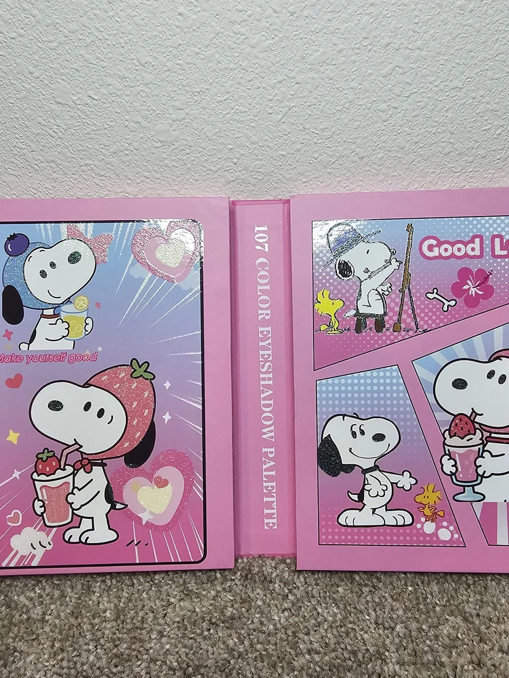 Peanuts Snoopy & Friends Pink Comic Art Print